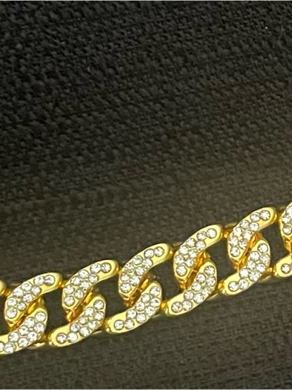 Invicta Men’s Gold-Tone Crystal Cuban Link Bracelet - NWT’s - Picture 5 of 7